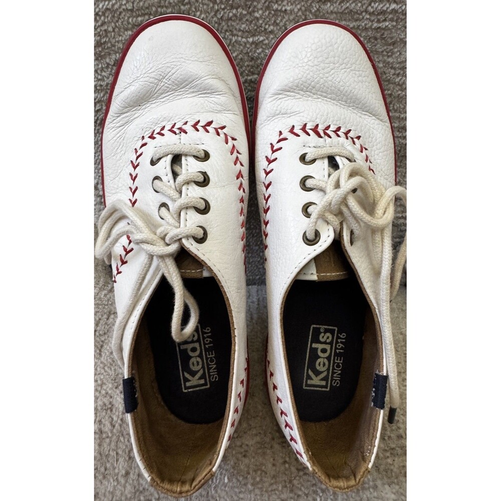 Keds Champion Pennant Leather Shoes Women's 5 Leather Baseball WH-54430M